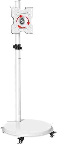 CAMEKIGZ Teleskop-TV-Halterung, 24-43 Zoll, Mobile Halterung für LCD-Monitore, horizontal und vertikal drehbare Halterung für TV-Computermonitore, zusammenklappbare TV-Halterung