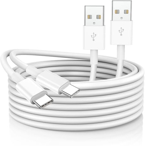 iPhone 16 15 USB C Charger Cable 2Pack 2M Car Carplay Cable, USB A to USB C Cable 6ft Original Charging Cord for Apple iPhone 16 Pro Max/16/15 Pro Max/15 Plus, iPad 12.9/11 inch/Mini, Samsung Galaxy