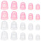Silicone Finger Protectors 40 Pcs Guitar Finger Protectors 5 Size White Pink Rubber Fingers Thimbles for Fingers Money Counting Collating Writing Sorting Protector