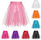 Sunfashion Damen Tüllrock Mit Lichterkette Karneval, Weiß, Größe 30, Lang, Tutu-Kleid, Kostüm, Tüll Petticoat Rock