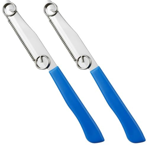 2 Stück Gios Zaubermesser, 3-in-1-Multifunktions-Obstmesser mit Verstellbarer Feder, Schnellschneidemesser Schnell Schneide für Gurke, Karotte