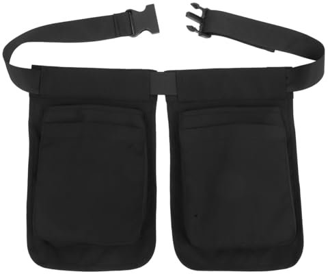 DOITOOL Multifunctional Toolkit Tool Bag Zippers Tool Kits Reversible Server Apron תיק Training Apron Waist Bag Server Apron with Buckle Medical Organizer Belt Server Pouch Black