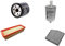 AOQ - KIT 4 FILTRI TAGLIANDO COMPATIBILE CON FT IDEA, L.MUSA (350)1.4 BENZ/GPL 57KW 77 CV DAL 01.2011- INCLUSO FILTRO GPL