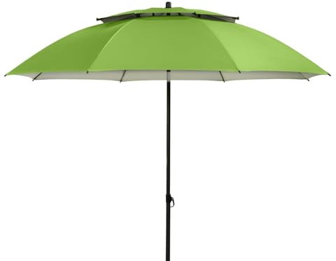 Doppler Sonnenschirm 200cm in grün I für Strand sowie Balkon & Terrasse I Schirm höhenverstellbar I Mit UV-Schutz & knickbar I Für Strand & Freibad I Strandschirm