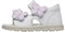 Falcotto Sandali in pelle con doppio strappo, Bianco-Lilla 24