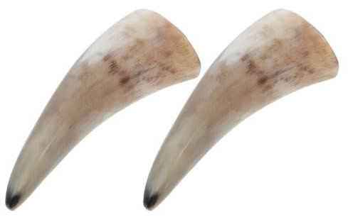 MUCKLILY 2pezzi Fatto Mano Corno Di Bue Decorativo Boccale Vichingo Tazza Da Bere Arredamento Corno Vino Artigianato