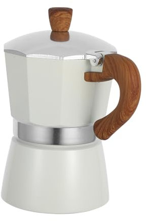 GLEAVI Cafetera De Preparación Manual Mochila Italiana 150ml Color Blanco Cerámica Ligera Para Uso Doméstico y Oficina Juego De 1 Unidad Para 1-3 Personas