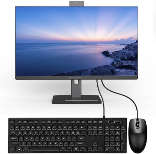 All-in-One PC 27inch Desktop Computer PC Rotatable Screen With Core i7(Up to 3.20Ghz)512GB SSD 16GB RAM Front Webcam,All-in-one Computer Supporting Dual-band WiFi 2.4G/5.2G Bluetooth 4.2, Black