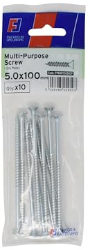 Forgefix Multi-Purpose Pozi Screw CSK ST ZP 5.0 x 100mm ForgePack 10, used in all trades including joinery, electrical and plumbing