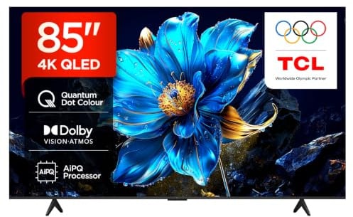 TCL 85P7K 85” QLED 4K HDR TV, Google TV, Smart TV (Dolby Vision & Atmos, Game Master, Motion clarity, Sistema audio Onkyo 2.1) | Dolby Vision & Atmos, Onkyo 2.1 Sound, Motion Clarity, Google Assistant, Compatible with Alexa