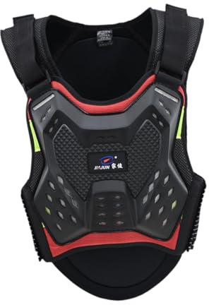 Milageto Pettorina Protettiva Motocross Gilet Armatura Uomo Donna Vestito Torace Schiena Protezione Leggera Fasce Regolabili Materiale Resistente Adatto a, M