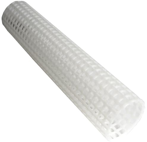HAPPYKOI® Siebrohr Gitterohr Filtersiebrohr Länge= 1 m / Ø110 mm Filter Gitterrohr für Filtermedien - Farbe: weiß
