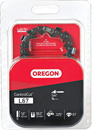 Oregon Chainsaw Chain for 16 Bar, .325 Pitch, .063 Gauge, 67 Drive Links