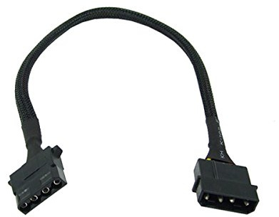 Phobya 87267 - Internes Molex-Kabel (4-polig), 0,3 m, Molex (4-polig) - Molex (4-polig), schwarz - elektrische Kabel