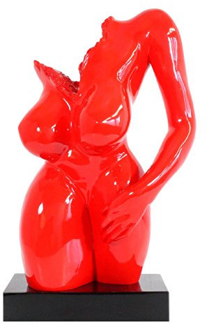 - Erotischer Torso eines Frauenakts - Rote Verführung - Fiberglas Skulptur von Martin Klein - Moderne Kunst
