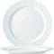 Arcoroc ARC D6886 Trianon Uni Teller flach, 15.5cm, Opalglas, weiß, 6 Stück
