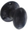 Pair of Mortice Door Knobs Black Antique Tudor Iron 55mm (2)