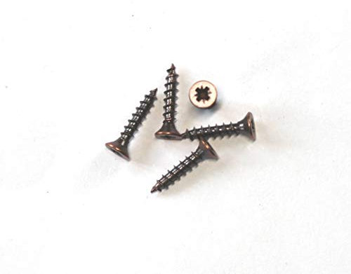 Holzschraube Stahl brüniert, 3,5 x 18 mm, Flachsenkkopf, 20 Stück