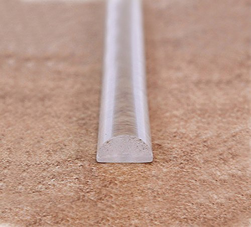 Transparent Plastic Shower Door Threshold 20 x 10mm. Length 1000mm (1 Meter)