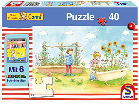 Schmidt Spiele Puzzle 56258 Meine Freundin Conni, im Blumengarten, 40 Teile