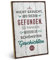 ARTFAVES® Wandbild Holzschild mit Spruch - NICHT GESUCHT ABER GEFUNDEN - Türschild Retro Vintage Deko Bild Geschenk - Hochzeit, Valentinstag, Kennenlerntag, Verlobung