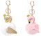 Daity 6 portachiavi con fenicottero per borsa Kawaii, portachiavi per auto, da donna, Pelle