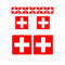 Generisch 10 Stück Flaggen Aufkleber Schweiz Set | Sticker Autoaufkleber