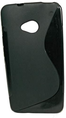 Titan Mobilfunk Zubehör S Rubber Style Case - kompatibel mit HTC One M7 - Silikon TPU Handy Cover Hülle Schale Kappe Schutz Schutzhülle - in Schwarz -#