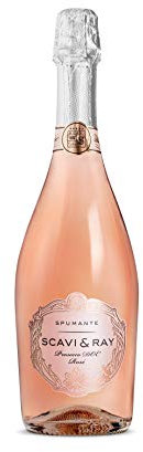 SCAVI & RAY Prosecco DOC Rosé Spumante extra trocken 0,75l, fruchtig frischer Schaumwein aus Italien, 11% Vol. Alkohol - perfekt für festliche Anlässe & Prosecco-Cocktails