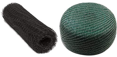 Windhager Vogelschutznetz Vogelabwehrnetz Baumnetz Ortonet schützt Obstbäume vor Vogelfraß, 13 x 13mm, Größe 10 x 4m, schwarz, 06014 & Meister Vogelschutznetz 10 x 5 m - grün - 12 x 12 mm Maschenweite