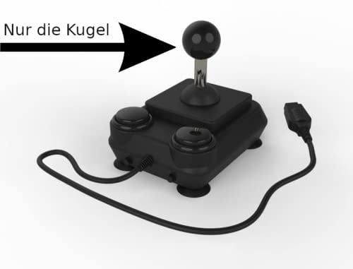 Kugel Griff für Retro ArcadeR Joystick, kompatibel zu SANWA, ZIPPYY..., Farbe:Rot