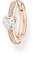 Thomas Sabo Einzel Creole mit Herz und weiße Steine vergoldetes Silber CR692-416-14