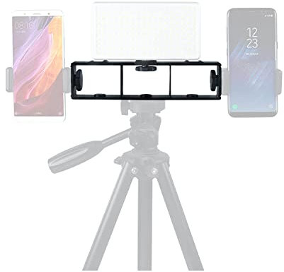 Instarter Rail de Support Multifonction – Utilisation parallèle pour caméra, LED, téléphone et Micro, Fixation sur trépied avec 3 vis 1/4, Charge Max 3kg