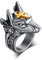 Ägyptisches Kreuz Anubis Patronus Titan Stahl Männer Frauen Ringe Punk Hip Hop Rock Trendy für Mann Biker Schmuck Kreativität Geschenk