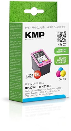 KMP Tintenpatrone passend für HP 305XXL (3YM63AE) 3-farbig - H96CX - für HP Deskjet 2700 Series, Deskjet Plus 4100 Series, Envy 6000, 6010, 60... etc.