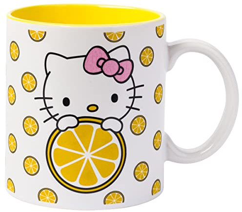 Silver Buffalo Sanrio Hello Kitty Tasse à café en céramique Motif tranches de citron 591 ml