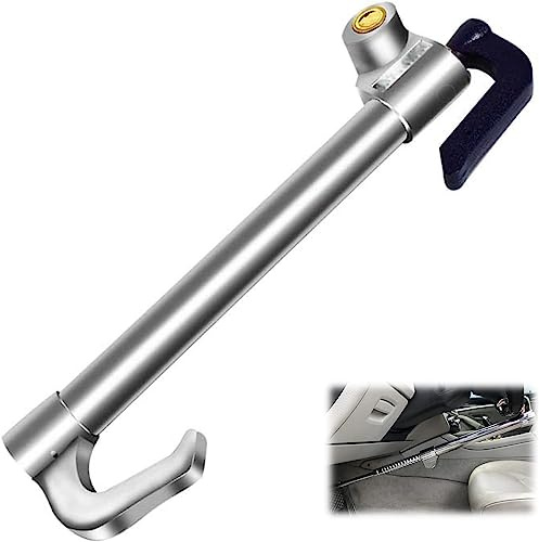 lootaan Steering Wheel Lock Bar, Vehicle Brake Pedal Lock Anti Theft Clutch Lock, Universal Anti-Theft Car Device, Car Double Hook Double Protection for Car Truck SUV Van Security with 2 Keys
