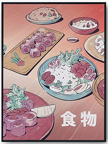 JOPRICO Manga Poster - Japan Food Größe 50x70 cm | 20x28 inch