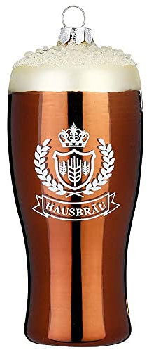Inge Glas Christbaumschmuck Weihnachtskugel Figur Bier | Christbaumkugel Weizen 11cm | Weizenglas Bierglas (Colaweizen)