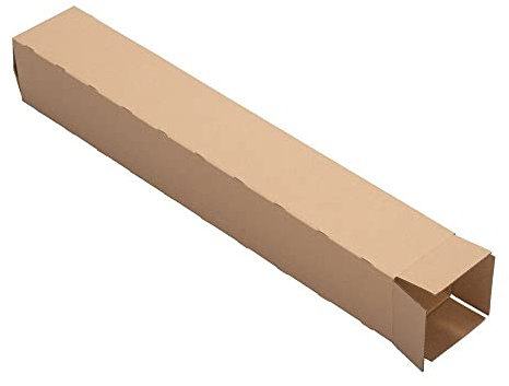 Tube Carré Carton Rigide Expédition | Pas de Surtaxe Postale (non Rond) | Lot de 10 Cartons 120X10X10 cm | Poster - Affiche - Dessin - Toile - Photo | Couleur : Brun | Normes FSC Packaging