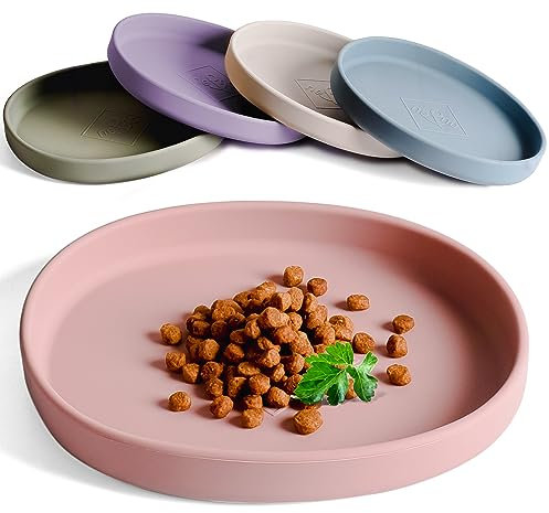 ne&no Nala Collection Gamelle plate en silicone pour chat | Gamelle large en silicone | Gamelle pour chat | Gamelle pour chat | Assiette de nourriture pour chat