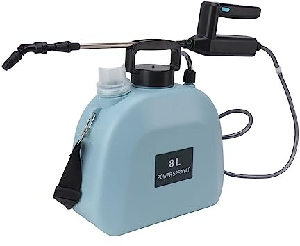 Jeffergarden Pulverizador de Jardín a Batería 8L Pulverizador Eléctrico Portátil con Batería de Larga Duración para Uso Doméstico (Azul)