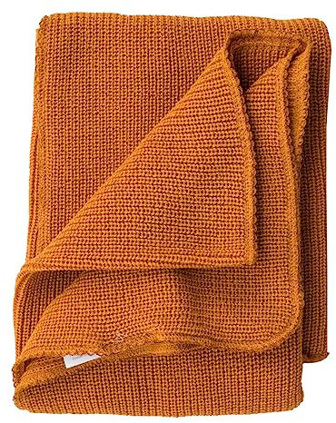 Lilano, Dicke Baby Decke, 100% Wolle (kbT), 90x85 cm (Curry)