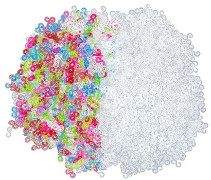 Clip per elastico da 960 pezzi, connettore per braccialetto con clip a forma di S per braccialetti intrecciati, accessori per gioielli, creazione artigianale fai-da-te.
