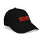 Spreadshirt AC/DC Klassisches Logo Mit Blitz Baseballkappe, One Size, Schwarz/Schwarz