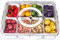 Bandeja dividida para servir con tapa y asa, contenedor de charcutería para platos portátiles de aperitivos, organizador transparente para dulces, frutas, frutos secos, aperitivos, perfecto para