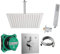 vanvilla Duschsystem mit Unterputz Duscharmatur von Hansgrohe Duo Turn E und vanvilla Regendusche mit Armatur, Duschkopf eckig, Dusch-SET HG202 poliert