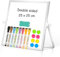 DOLLAR BOSS Magnetic Desktop Whiteboard 25x25cm Double Sided Dry Erase Small White Board with Stand, Mini Whiteboard, 1 Eraser, for Kids Students School, Home, Office