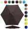 Toile De Rechange Pour Parasol De 200cm 270cm 300cm 6/8 Baleines, Auvent De Rechange Pour Parasol D'extérieur, Polyester Anti Uv 50+, Résistant À La Décoloration(Color:Brown,Size:6 ribs-2.7m(8.8ft))