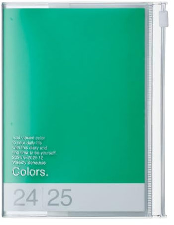 MARK'S 2024/2025 Taschenkalender A6 vertikal, COLORS, Green: Von September 2024 bis Dezember 2025